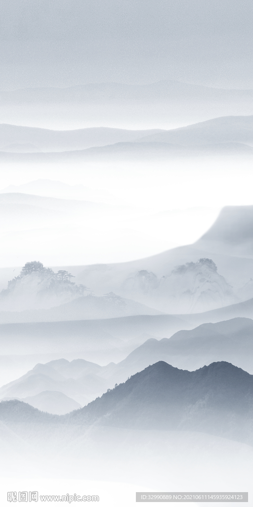 分层人气山水玄关画 