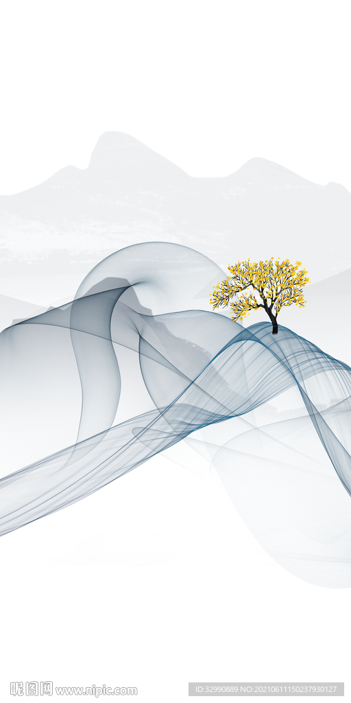 高雅人气山水玄关画 