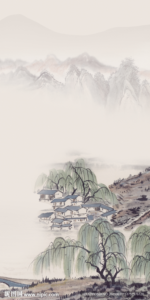 最新山水玄关画