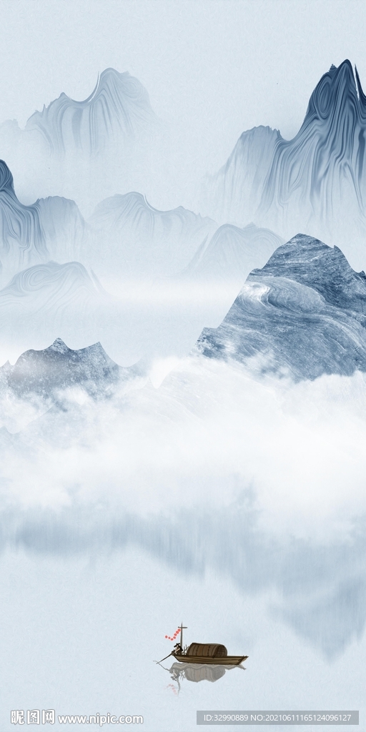 人气 新中式玄关画 TIF分层