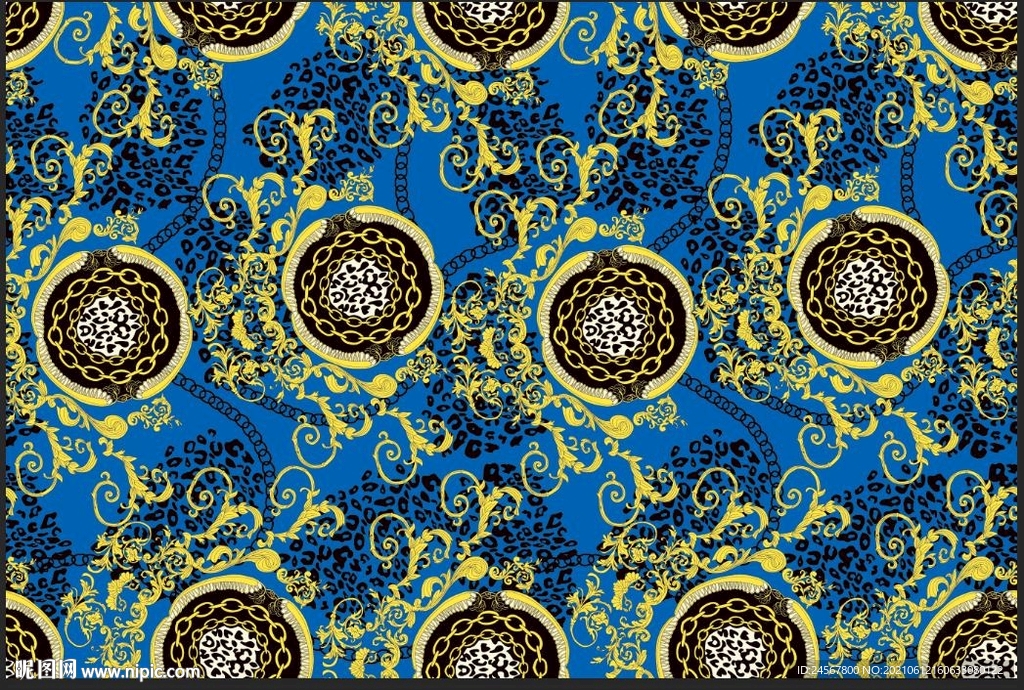 大牌 链条 印花 