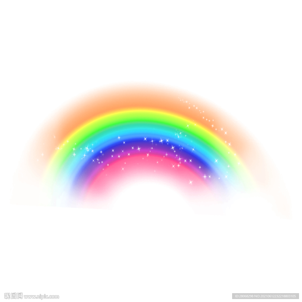 卡通装饰彩虹风景元素