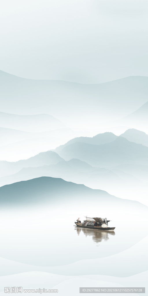 高端玄关山水 分层TIF文件