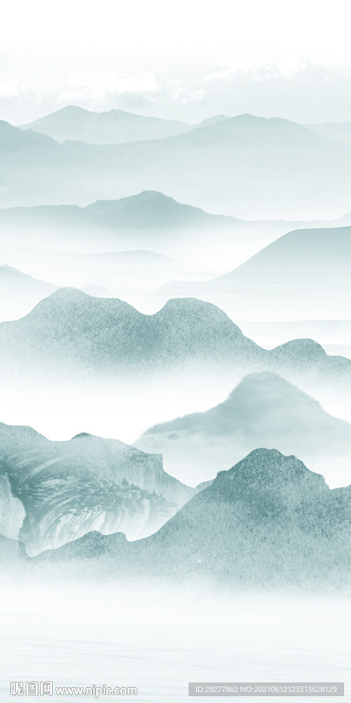 新款玄关高档山水 tif分层