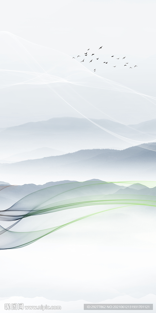 大气 玄关高档山水 tif分层