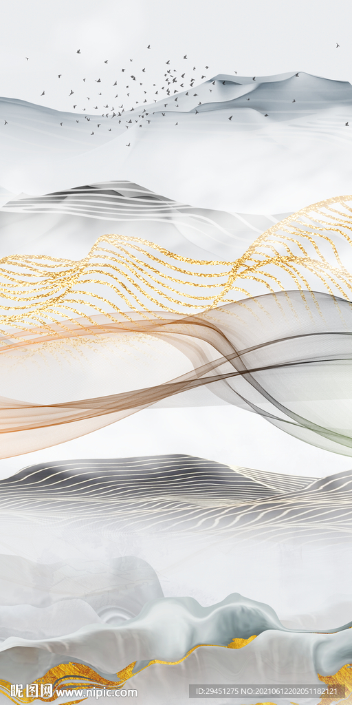 新品中式唯美山水 文件分层