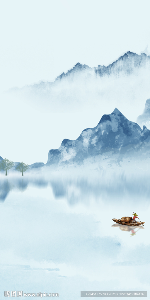 最新中式唯美山水 文件分层