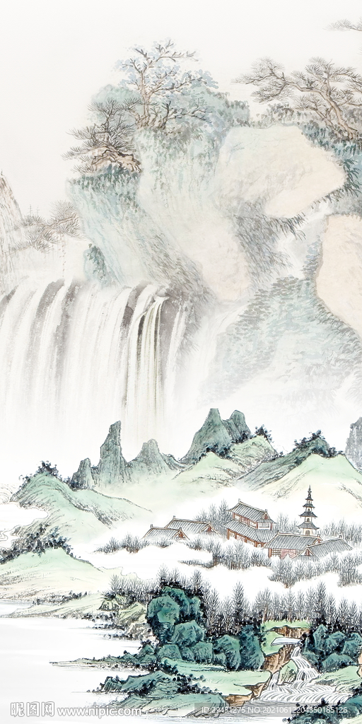 古风中式唯美山水 文件分层