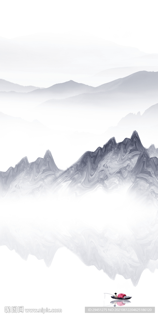 大气中式唯美山水 文件分层