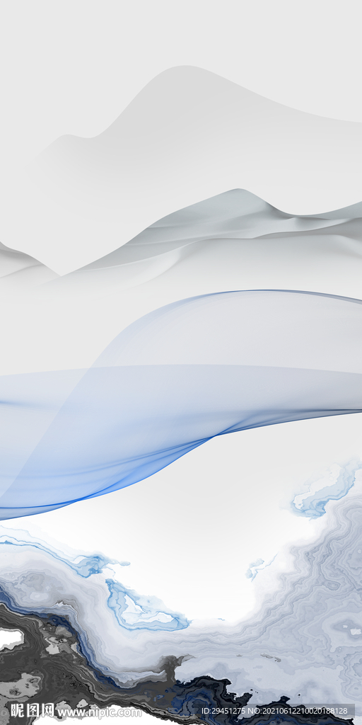 最新唯美意境山水 tif分层