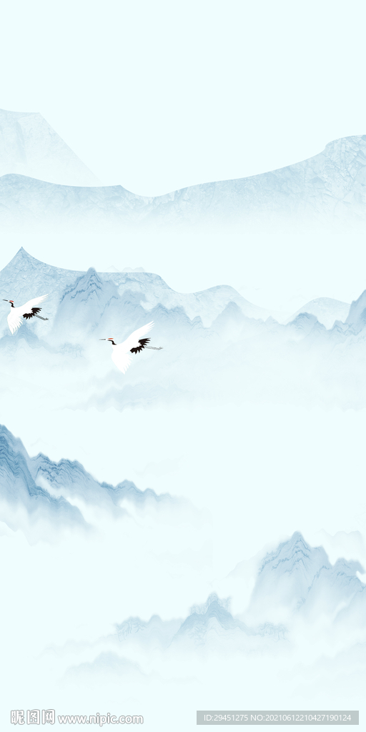 意境中式唯美山水 文件分层