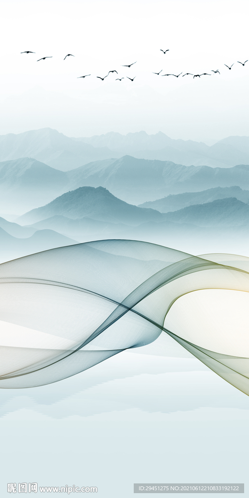 高端唯美意境山水 tif分层