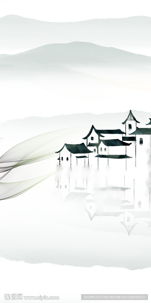 江南 唯美意境山水 tif分层