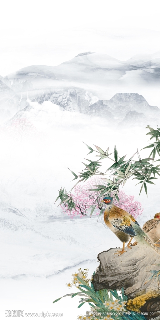 高端风景唯美山水 文件分层 