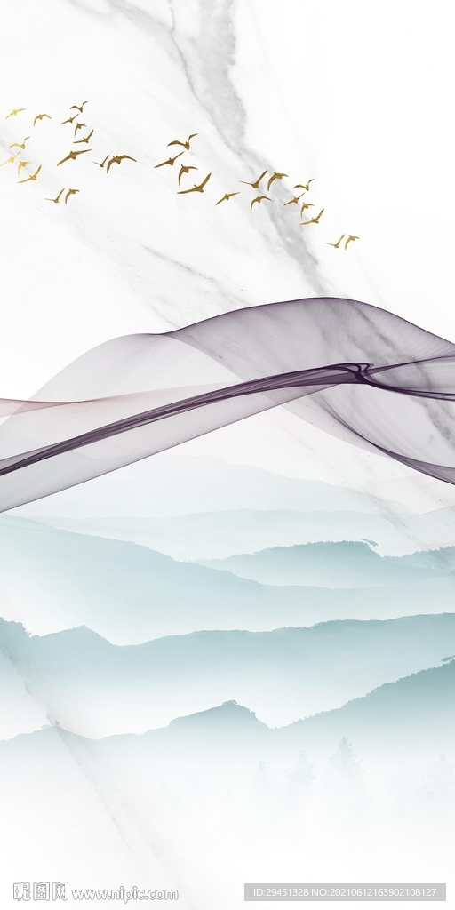 高雅 风景唯美山水 文件分层 