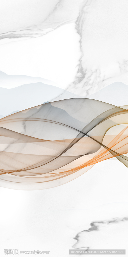 意境 唯美山水玄关 文件分层 