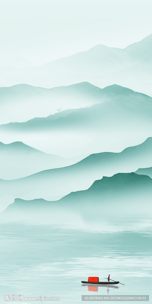 最新 高清背景山水 tif分层