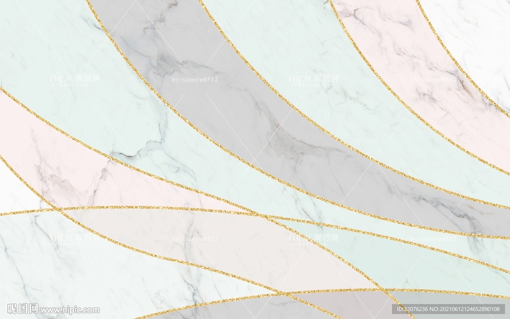 金箔边重叠几何大理石背景