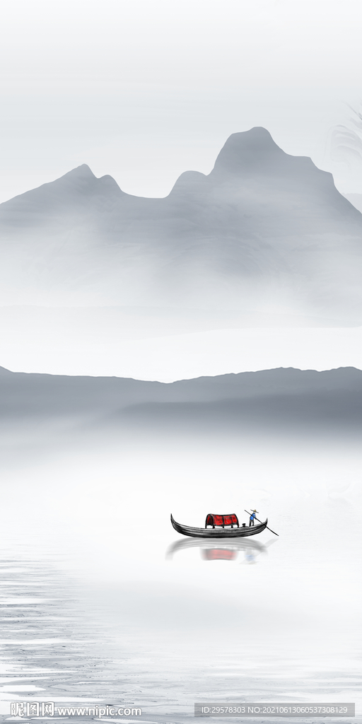 新品高清背景山水 tif分层