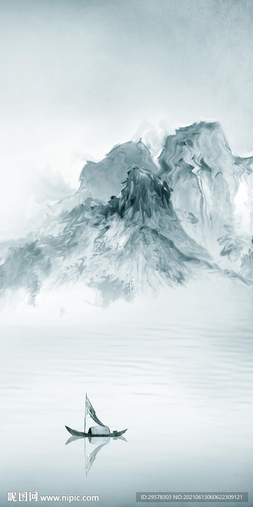 爆款高清背景山水 tif分层