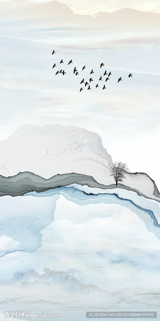 石纹高清背景山水 tif分层