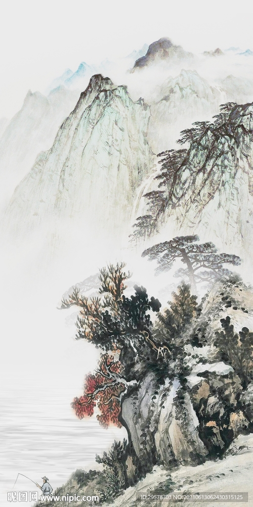 大气 高清背景山水 tif分层