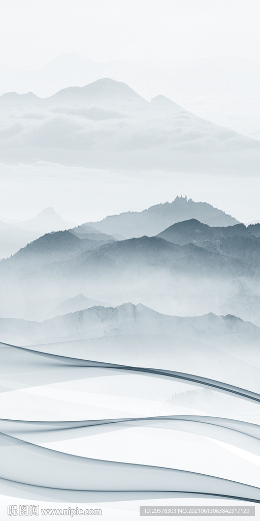 高档 高清背景山水 tif分层