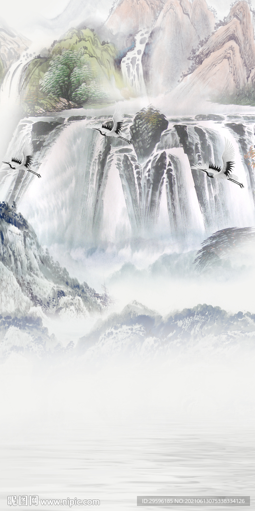 高雅山水新画 tif玄关分层