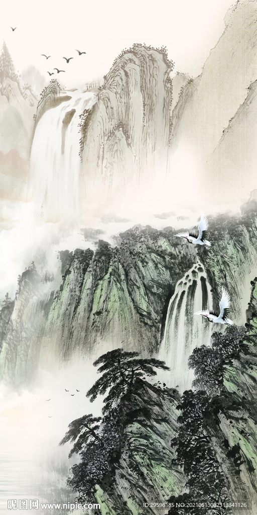 人气玄关唯美新画 tif分层