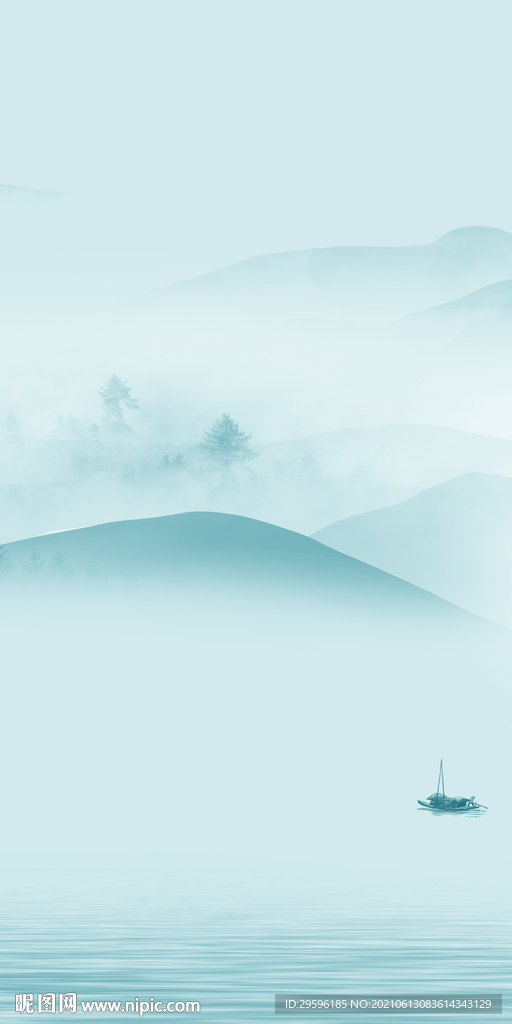 高档 山水新画 tif玄关分层