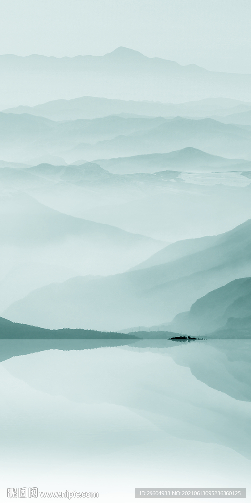 高档 新中式墙画 TIF分层图