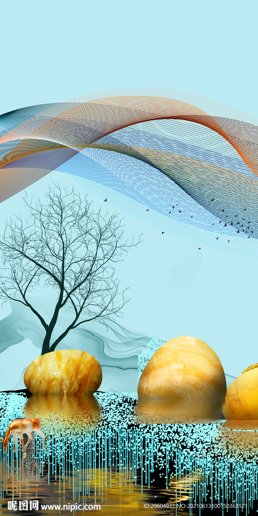 新山水风景 TIF分层图