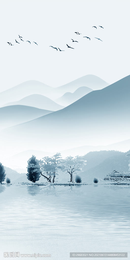 别墅高清新玄关画 文件分层 