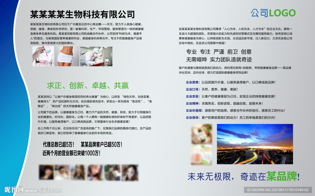 公司企业简介模板展板