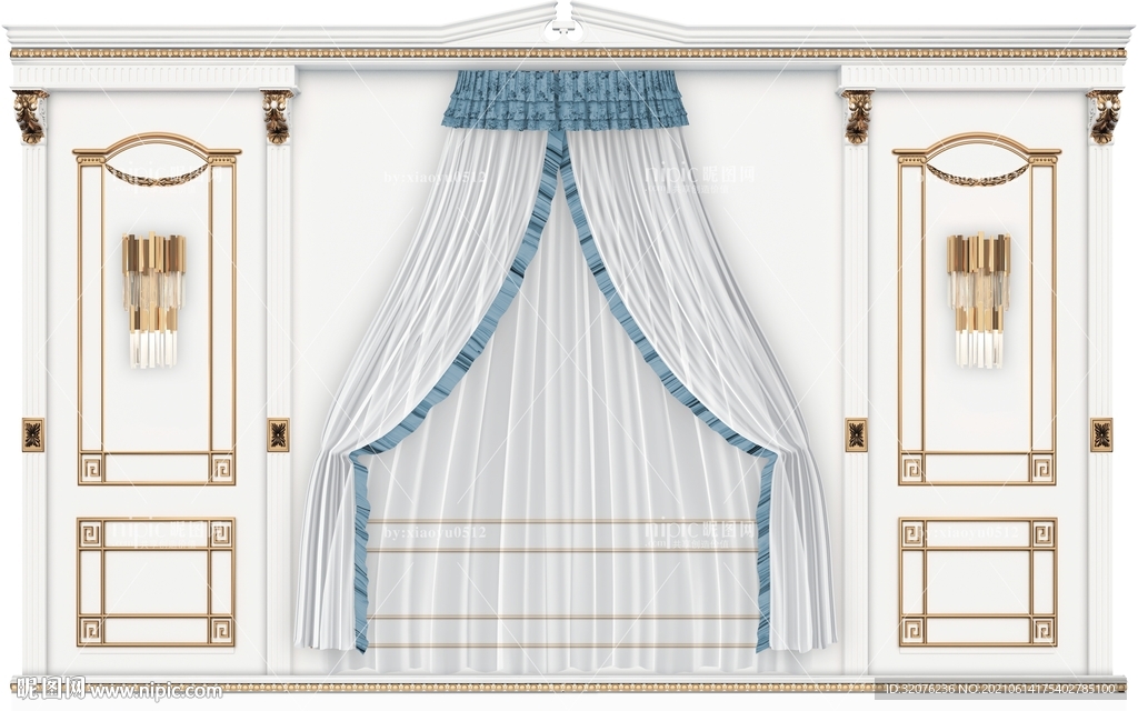 窗帘3D立体护墙板背景墙 