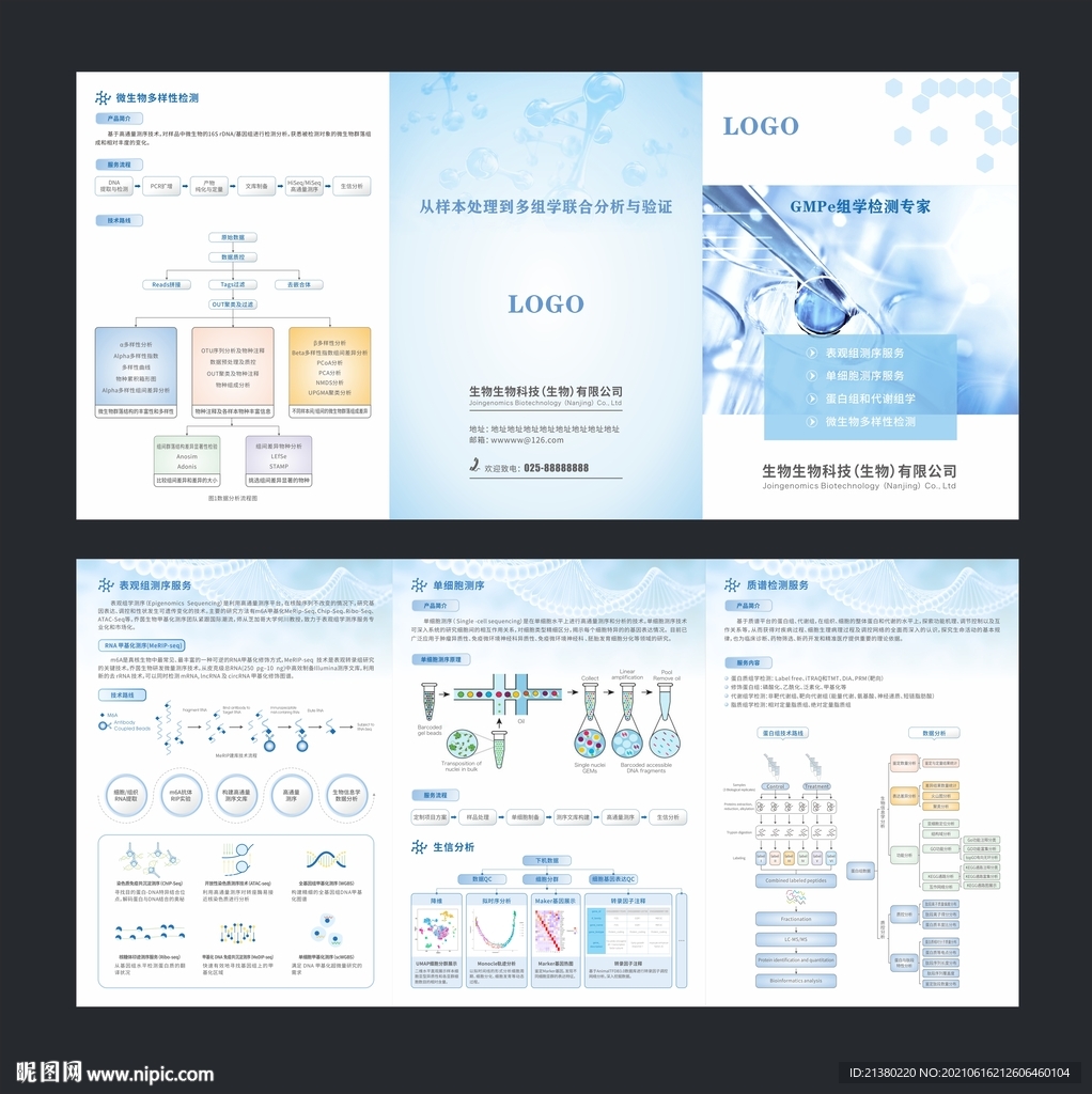 生物科技三折页