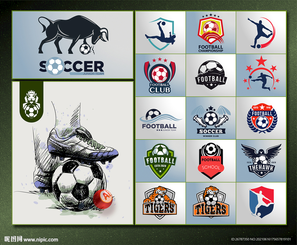 矢量足球运动文化系列