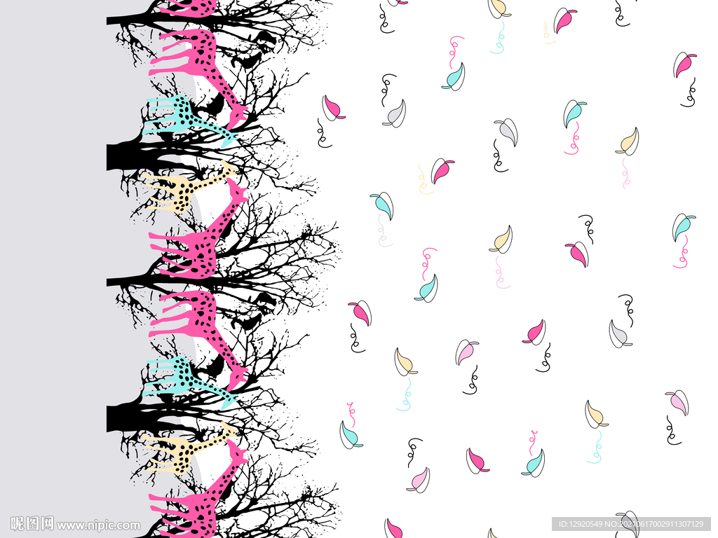 单边定位卡通鹿