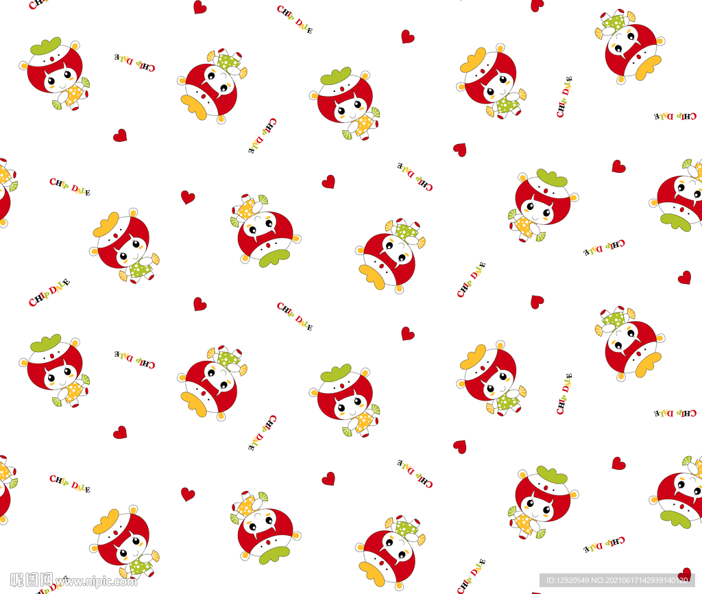 数码印花卡通公仔