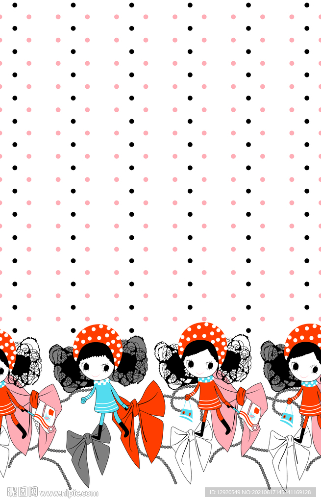 单边定位卡通美少女