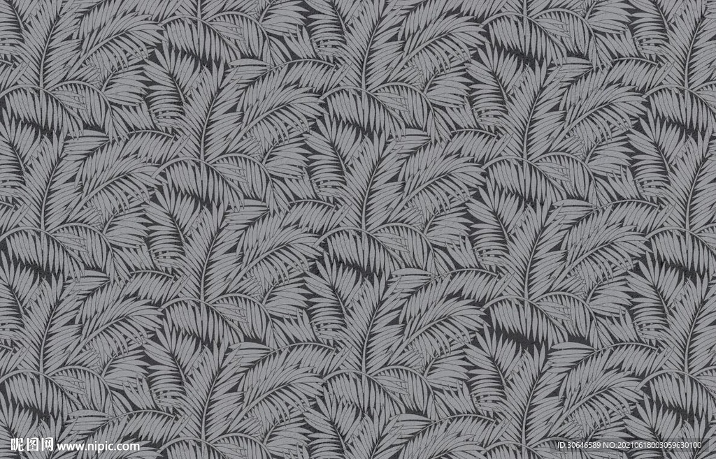 手绘北欧复古树叶