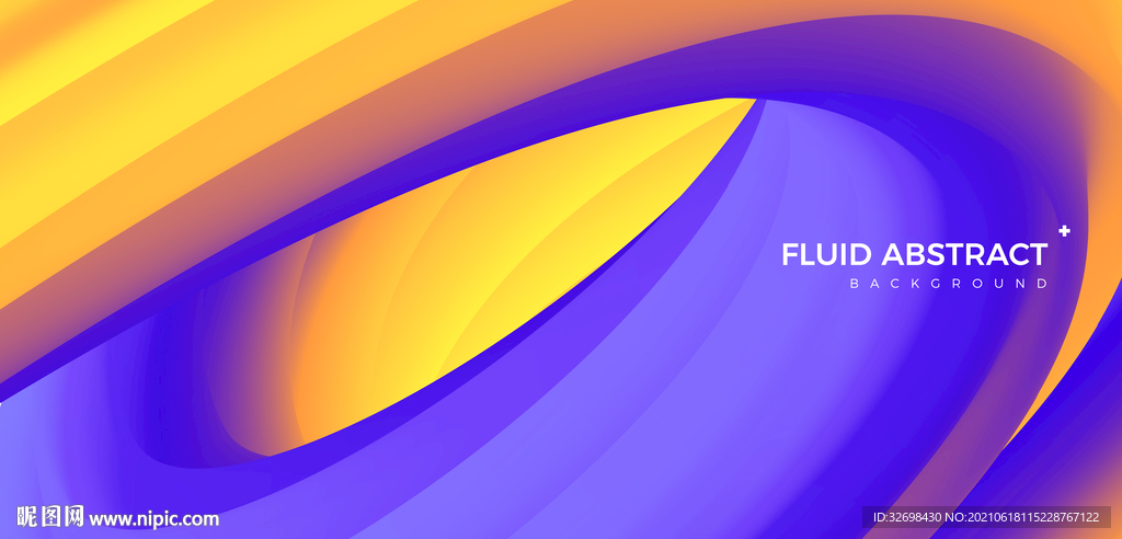 黄蓝时尚炫彩流体渐变抽象背景