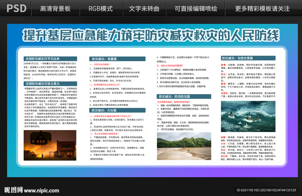 提升基层应急能力知识展板设计