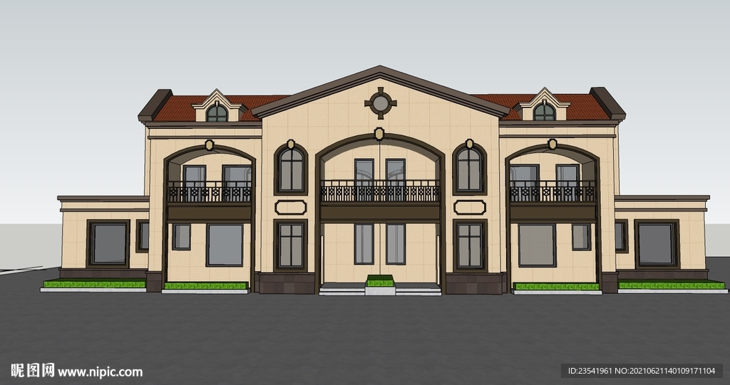 西班牙自建房SU模型