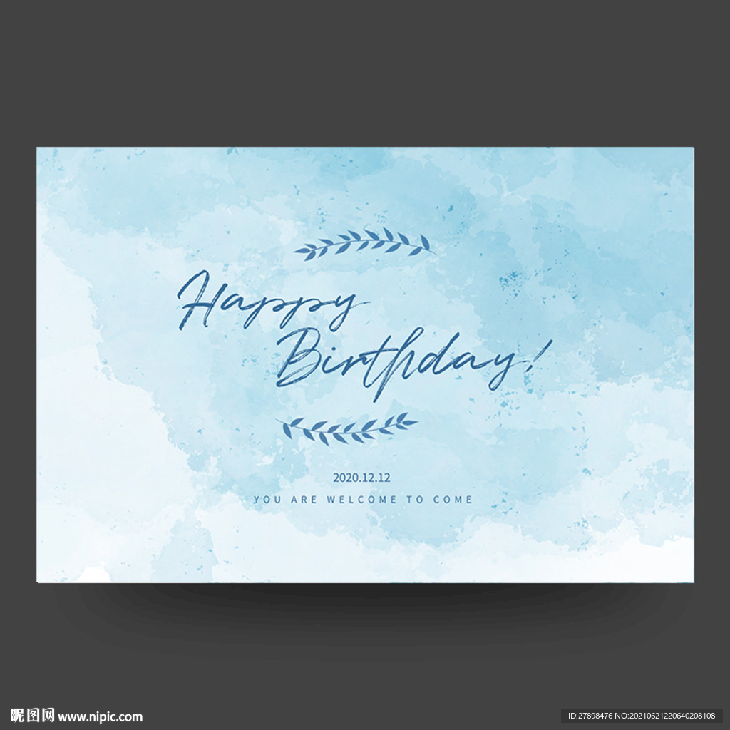 蓝色生日背景 生日派题