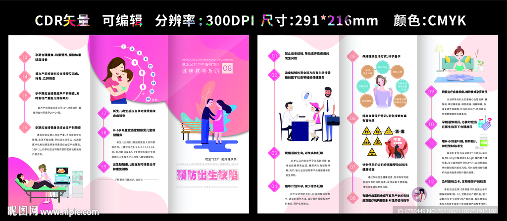 优生优育 预防出生缺陷三折页