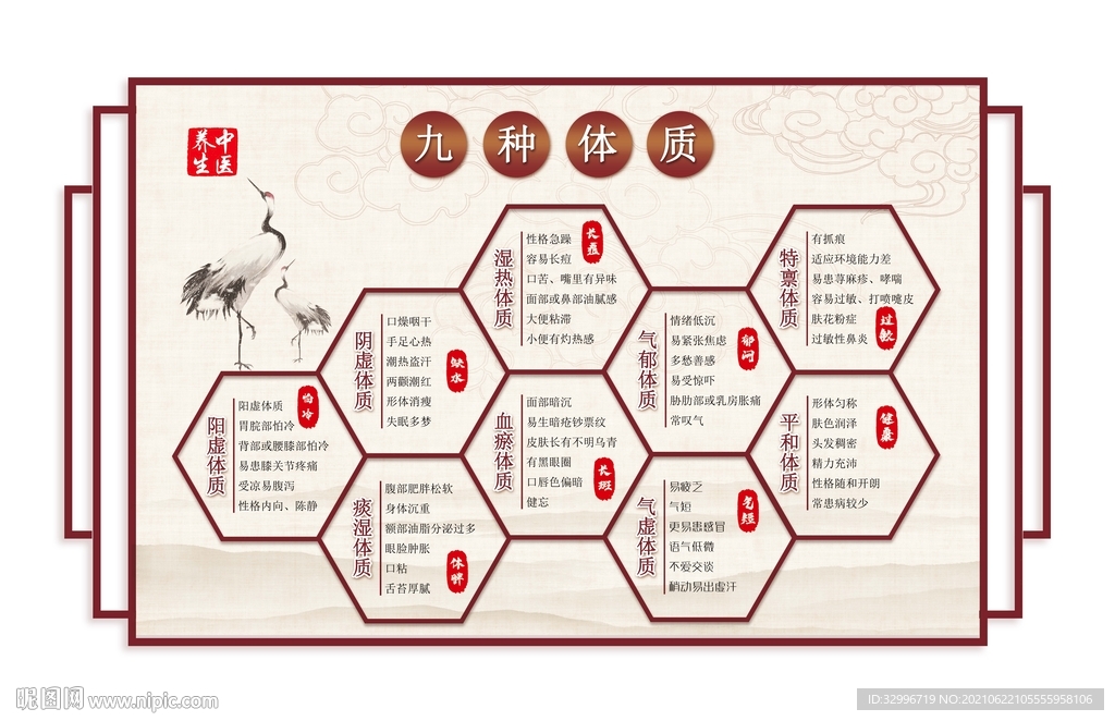中医养生九种体质