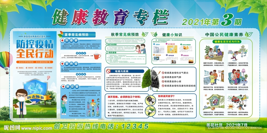 2021年第3期健康教育宣传栏