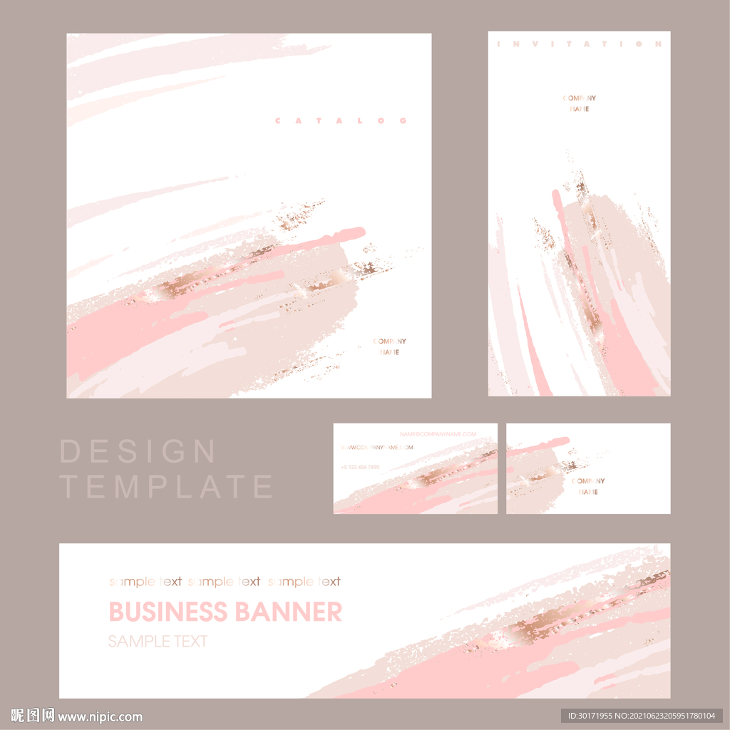 笔触笔刷背景海报