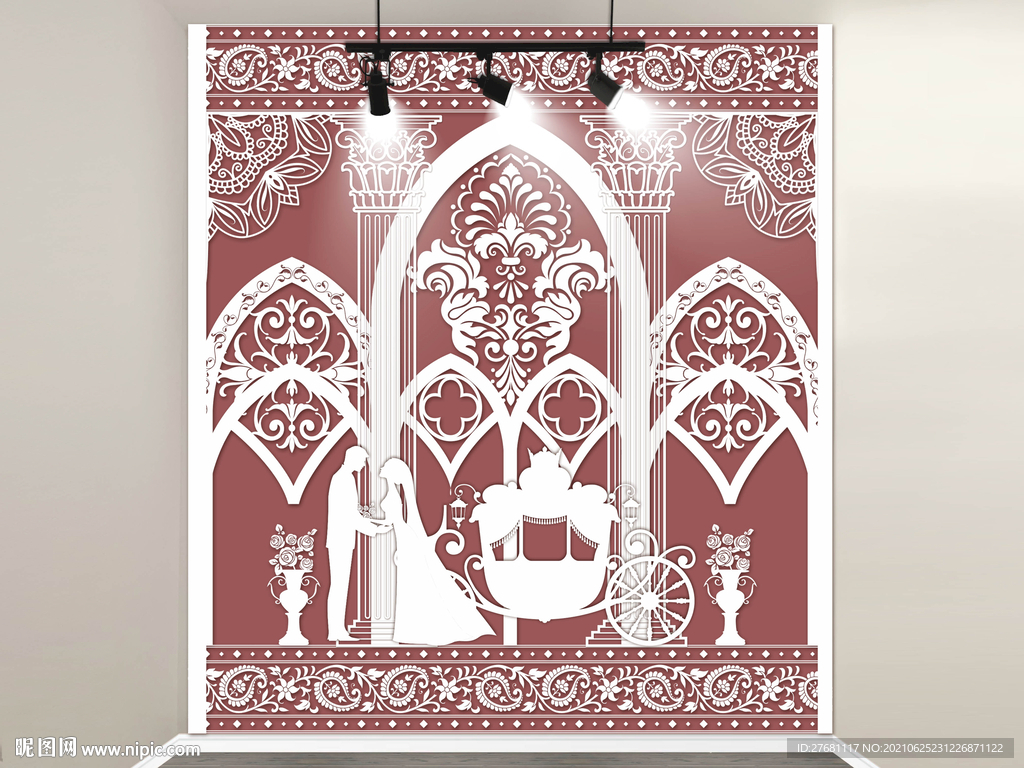 婚礼背景包含效果图